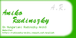 aniko rudinszky business card
