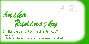 aniko rudinszky business card